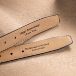 Gepersonaliseerde Leren Riem met Gegraveerde Tekst Vaderdag Verjaardagscadeau voor Mannen