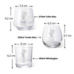 Personalisiertes 300 ml Whisky Glas mit Geburtsblume und Schiefer Untersetzer mit Sternzeichen Set Text Einzigartiges Geschenk für Familie Freunde