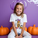 Personalised Ghost Pumpkin Initial 100% Cotton Baby Bodysuit Kid T-shirt with Name Halloween Party Gift for Boys Girls