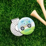 Personalized Colourful Golf Cart Golf Ball Marker Magnetic Hat Clip with Name Hat Accessory Birthday Gift for Golfers Sports Lover