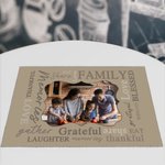 Personalisierte Foto Worte der Liebe Non-Slip-Platzset von 4 Party Housewarming Geschenk für Familie Freunde