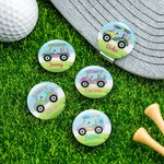 Personalized Colourful Golf Cart Golf Ball Marker Magnetic Hat Clip with Name Hat Accessory Birthday Gift for Golfers Sports Lover