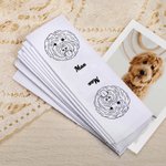 Personalised Line Pet Photo Cotton Sewing Label with Name Set of 10 Knitwear Accessories Birthday Gift for Knitting DIY Craft Pet Lovers