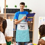 Personalized Funny Composition Book Design Apron with Text Appreciation Teach's Day Gift for Teacher
