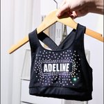 Personalised Rhinestone Glitter Name Kid's Sports Waistcoat Set Daily Training Competition Day Gift for Cheerleaders Girls