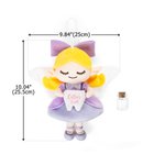 Henkilökohtainen söpö Tooth Fairy Plush Doll roikkuu tyyny nimi ja tasku lasipullo makuuhuoneen sisustus hammas menetys matkamuisto lahja lapsille