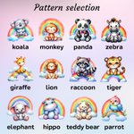 Personalized Rainbow Koala Monkey Animal School Bag with Name Back to School Birthday Gift for Kids Teenagers