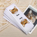 Personalized Cartoon Pet Photo Cotton Sewing Label with Name Set of 10 Knitwear Accessory Gift for Knitting DIY Craft Pet Lovers
