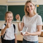 Personalized Glitter Composition Book Acrylic Keychain with Text Appreciation Week Back to School Birthday Gift for Teachers Educators