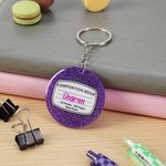 Personalized Glitter Composition Book Acrylic Keychain with Text Appreciation Week Back to School Birthday Gift for Teachers Educators