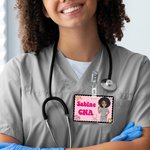 Personalized Nurse Cartoon Characters ID Badge Buddy with Name Title Text Hospital Accessories Appreciation Gift for Women Medical Staff