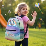 Personalized Rainbow Koala Monkey Animal School Bag with Name Back to School Birthday Gift for Kids Teenagers