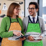 Personalized Funny Composition Book Design Apron with Text Appreciation Teach's Day Gift for Teacher