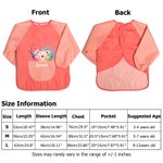 Personalised Cute Animal Foal Koala Waterproof Long Sleeve Kid Apron with Name Cooking Painting Handcraft Activities Essential Birthday Gift for Kids
