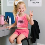 Personalised Rhinestone Glitter Name Kid's Sports Waistcoat Set Daily Training Competition Day Gift for Cheerleaders Girls