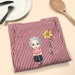 Personalised Birth Flower Cartoon Character Kid Adult Baking Apron with Name and Front Pocket Birthday Gift for Kids Family