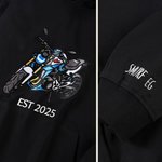 Personalised Iconic Car Motocycle Embroidered Photo T-shirt Sweatshirt Hoodie with Text Birthday  Anniversary Gift for Car Owners