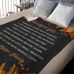 Personalized Thanksgiving Text Design Soft Throw Blanket with 5-8 Texts Home Decor Teacher's Day Thanksgiving Gift for Friend Family Teacher