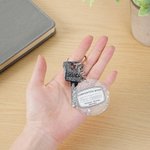 Personalized Glitter Composition Book Acrylic Keychain with Text Appreciation Week Back to School Birthday Gift for Teachers Educators