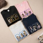 Personalised Embroidered Dad Mom 3 Photos Soft T-shirt Sweatshirt Hoodie Daily Wear Birthday Anniversary Gift for Parents