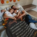 Personalized Thanksgiving Text Design Soft Throw Blanket with 5-8 Texts Home Decor Teacher's Day Thanksgiving Gift for Friend Family Teacher