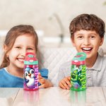 Borraccia personalizzata con nome e cannuccia in silicone regalo di compleanno o ritorno a scuola per bambini e bambine