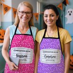 Personalized Funny Composition Book Design Apron with Text Appreciation Teach's Day Gift for Teacher