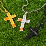 Personalized Baseball Softball Basketball Soccer Cross Necklace with Name Number Text Game Day Birthday Gift for Sports Lovers