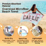 Personalized Baseball Ice Cream Drip Quick Dry Oversized Microfiber Beach Towel with Name and Number Team Holiday Birthday Gift for Baseball Players