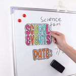 Personalized Dalmatian Dots Colourful Doodle Letter Whiteboard Magnets Magnetic Bookmark Clips with Card Teaching Tool Back to School Gift for Teacher