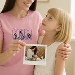 Personalised Embroidered Dad Mom 3 Photos Soft T-shirt Sweatshirt Hoodie Daily Wear Birthday Anniversary Gift for Parents