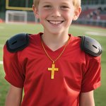 Personalized Baseball Softball Basketball Soccer Cross Necklace with Name Number Text Game Day Birthday Gift for Sports Lovers