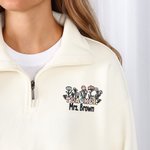 Personalized Teacher Half Zip Sweatshirt with Text Back to School Appreciation Gift for Teacher School Staff