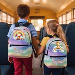 Personalized Rainbow Koala Monkey Animal School Bag with Name Back to School Birthday Gift for Kids Teenagers