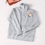 Personalized Teacher Half Zip Sweatshirt with Text Back to School Appreciation Gift for Teacher School Staff