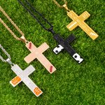 Personalized Baseball Softball Basketball Soccer Cross Necklace with Name Number Text Game Day Birthday Gift for Sports Lovers