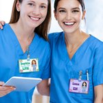 Personalized Nurse Cartoon Characters ID Badge Buddy with Name Title Text Hospital Accessories Appreciation Gift for Women Medical Staff