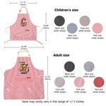 Personalized Christmas Penguin Biscuit Initial Kid Adult Baking Apron with Name and Front Pocket Birthday Christmas Gift for Kids Family