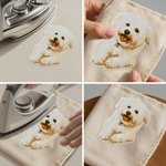 Personalized Embroidered Dog Cat Pet Photo Iron-On Patch Label Pet Party Birthday Gift for Pet Lover Owner Sewing Enthusiasts