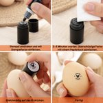 Personalisierter Eierstempel mit Hühnermotiv in Mehreren Größen Lebensmittelechte Stempelfarbe Geburtstag Geschenk für Familie Hühnerhalter Bauernhof