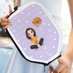 Funda protectora con cremallera para pala de pádel con nombre y clip para colgar regalo de cumpleaños para los amantes del pádel