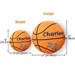 Personalized Embroidered Name Number Soft Throw Basketball Pillow Birthday Senior Night Team Gift for Kids Basketball Players Lovers