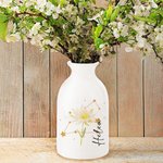 Personalized Zodiac Birth Flower Ceramic Flower Vase with Name Home Decor Birthday Housewarming Christmas Gift for Family Friends