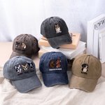 Personalized Embroidered 1-3 Pet Photos 100% Cotton Baseball Cap with Name Birthday Holiday Gift for Dog Dad Mom Pet Lover