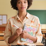 Personalisiertes Liniertes A5-Notizbuch im Boho-Aquarell-Design mit Spiralbindung und 120 Seiten Dankeschön Schulanfang Geschenk für Lehrkräfte