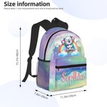 Personalized Rainbow Koala Monkey Animal School Bag with Name Back to School Birthday Gift for Kids Teenagers