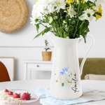 Personalized Zodiac Birth Flower Ceramic Flower Vase with Name Home Decor Birthday Housewarming Christmas Gift for Family Friends