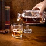 Personalisierte eingravierte Initialen Whiskey Dekanter mit Text Bar Zubehör Geburtstagsgeschenk für Whiskey-Liebhaber