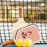 Funda protectora con cremallera para pala de pádel con nombre y clip para colgar regalo de cumpleaños para los amantes del pádel