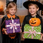 Gepersonaliseerd Halloween Thema Inpakpapier met Naam Verjaardag Halloween DIY Craft Verpakking Cadeau Decoratie voor Familie Vrienden